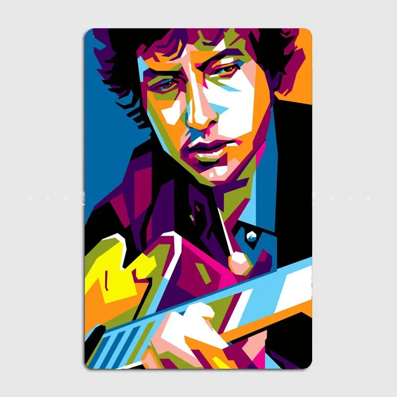 Guitar Bob Dylan  room decoration  motorcycle garage  vintage  posters  neon sign  wall decor cartoon