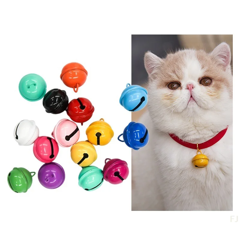 [YU]Colorful Bells 14/18/22mm Small Pendant Diy Keychain Accessories Pet Round Bells (50 Pieces)