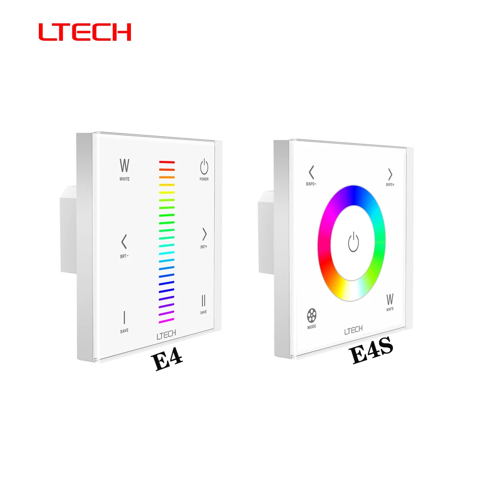 LTECH E4 AC100-240V DC12~24V 2In1 Trailing edge (ELV) 0-10V RF2.4GHz PWM Single/Dual Color RGBW RGBWY Controller For LED Strip