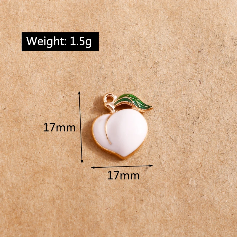 10 Stück süße Emaille-Frucht-Charms für die Schmuckherstellung, Kirsche, Ananas, Banane, Apfel, Charms, Anhänger für DIY-Halsketten, Ohrringe, Geschenk – Detail 24