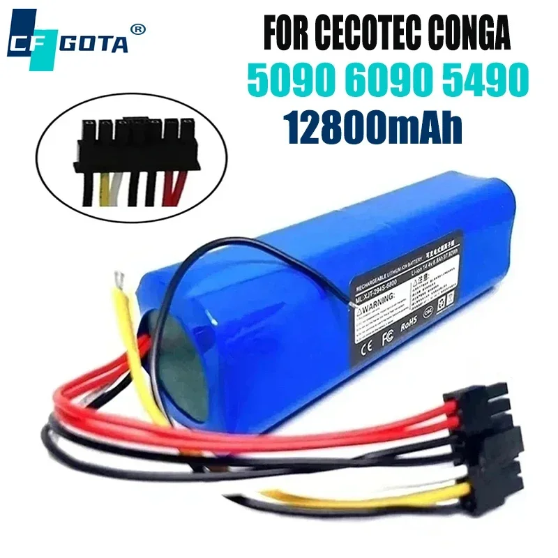 14.8V 12800mAh 100% New CECOTEC CONGA 5090 6090 5490 Mopping Robot Battery Pack Netease Intelligent Manufacturing NIT Model