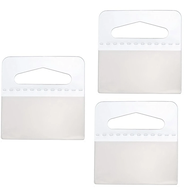 Top-Adhesive Hang Tag 1-1/2 X 1-1/2 Inch Slot Display Hang Tag Clear Hang Tag Folding Labels For Store Display