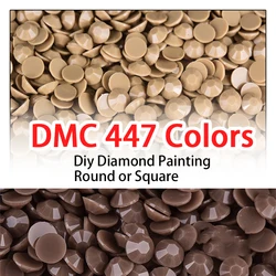 full square/round Drill DMC 447 Colors Rhinestone 5D DIY Diamond Painting crystal Beads Accessory Mosaic Wholesale Jewelry art