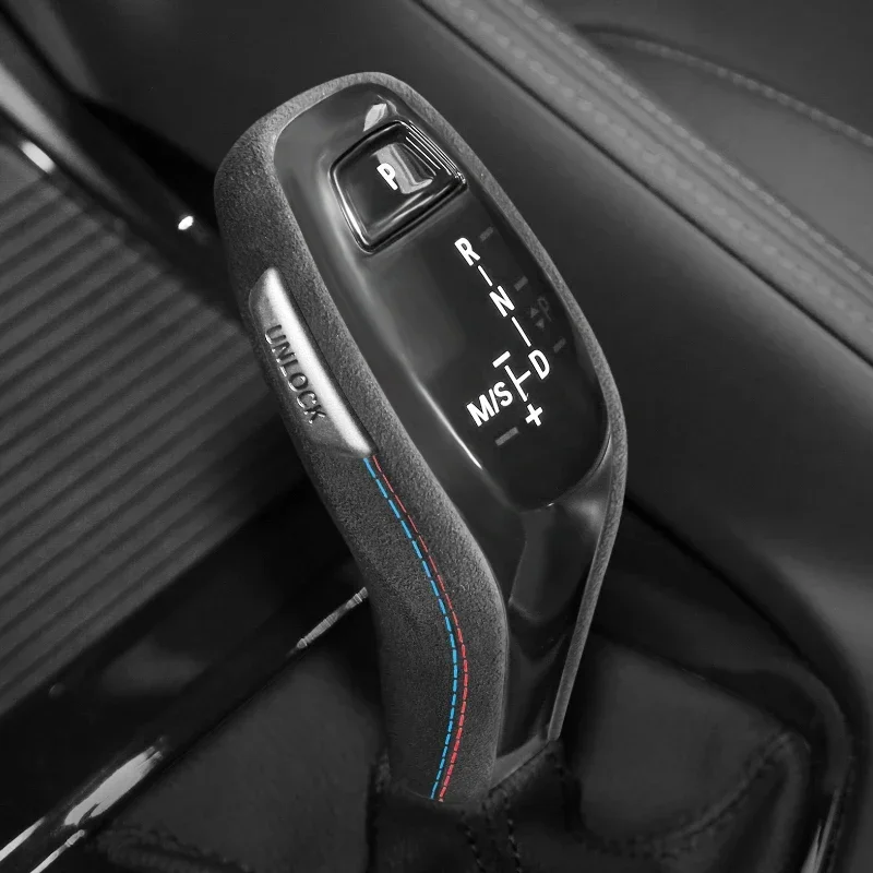 TPIC чехол для рычага переключения передач для BMW X1 F48 F49 F52 Series 1 из алькантары замшевая оболочка Автомобильная внутренняя отделка ABS тюнинг аксессуары