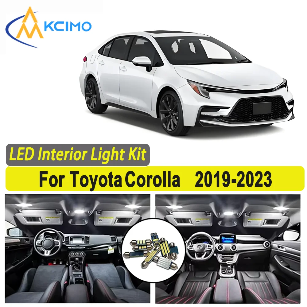 

Kcimo LED For Toyota Corolla (2019-2023) Premium Bright LED Interior Dome Map Trunk Light Kit Car Led Lamps New Car LED Lights