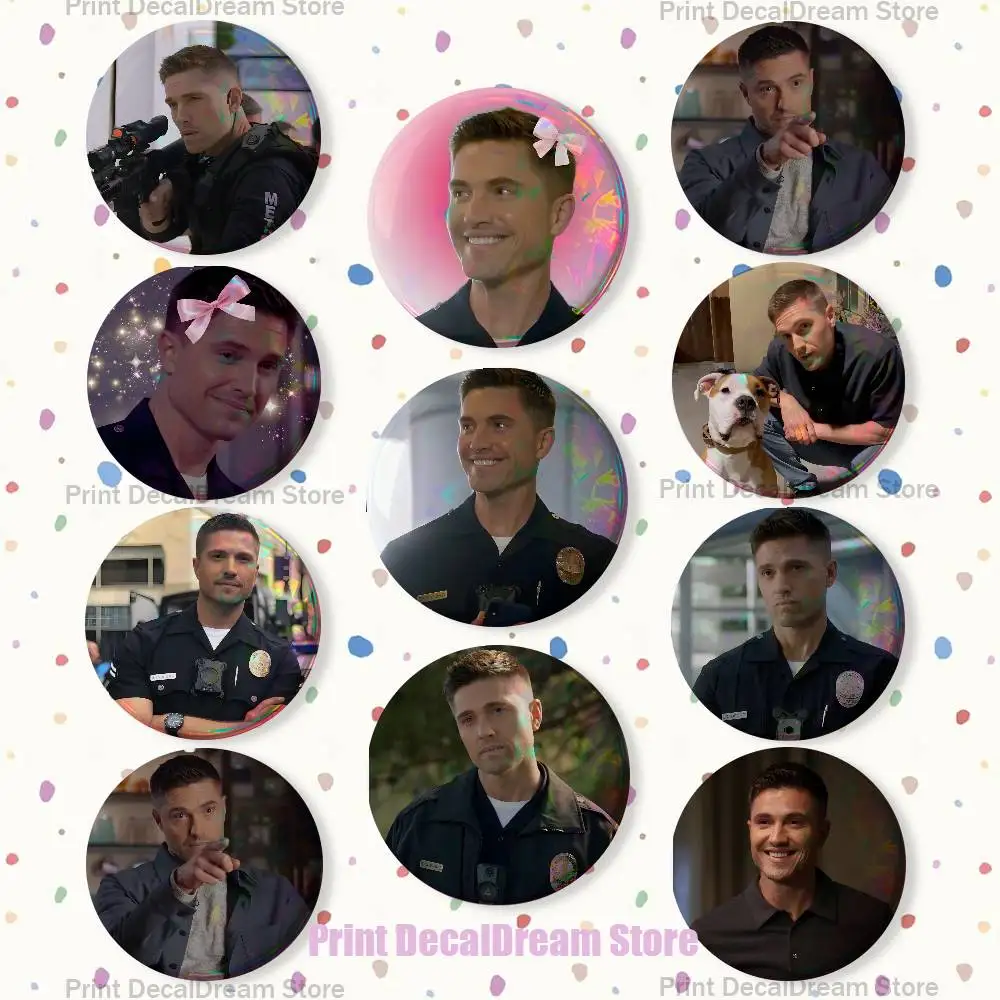 

Tim B-Bradford Rookied Enamel Pins Funny Cartoon Characters Badge Fashion Jewelry Accessories Round Snap-in Brooch on Backpack