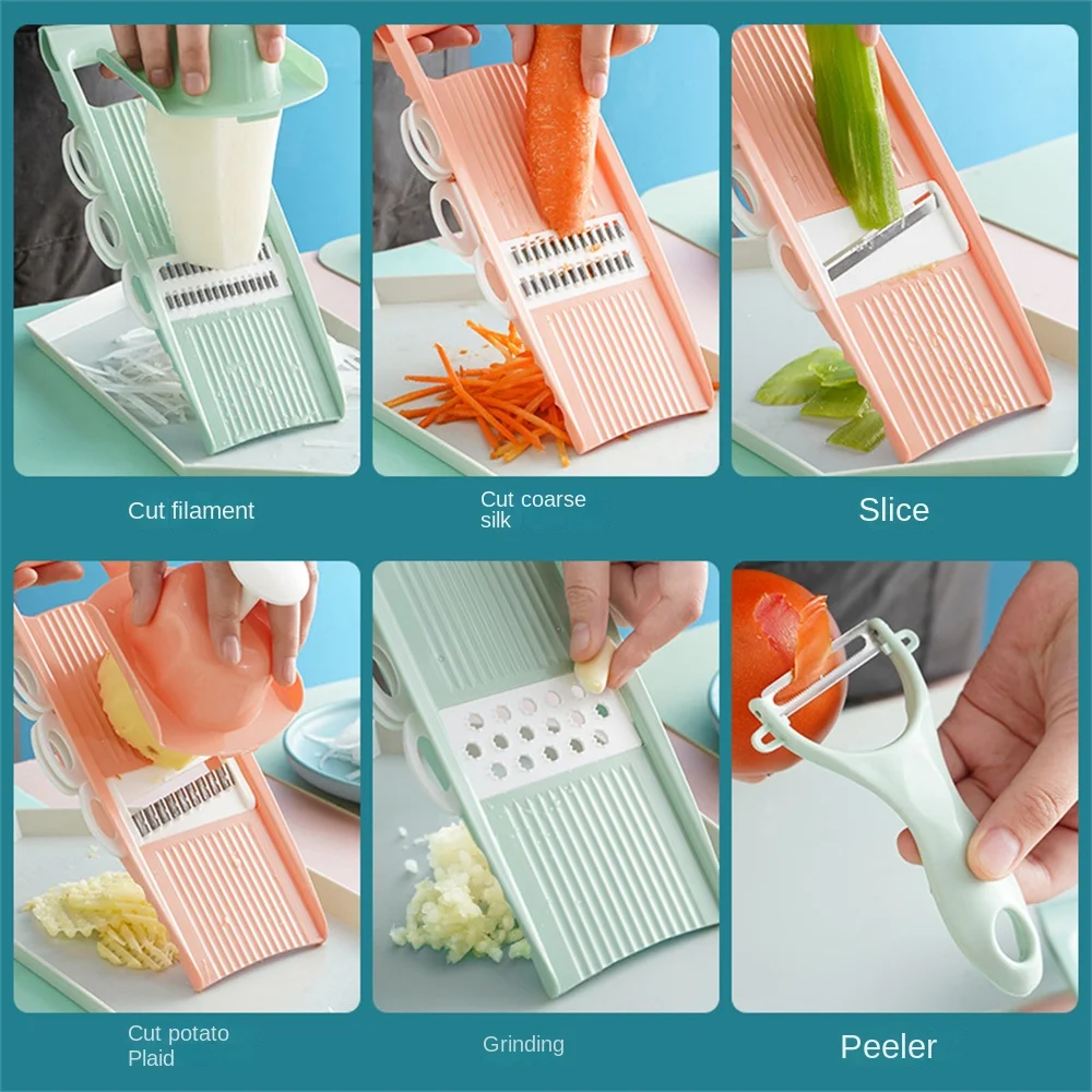 5 In 1Multi-functional chopping board set chopping board guard fancy shredding board vegetable slicing cutter Kitchen Gadgets