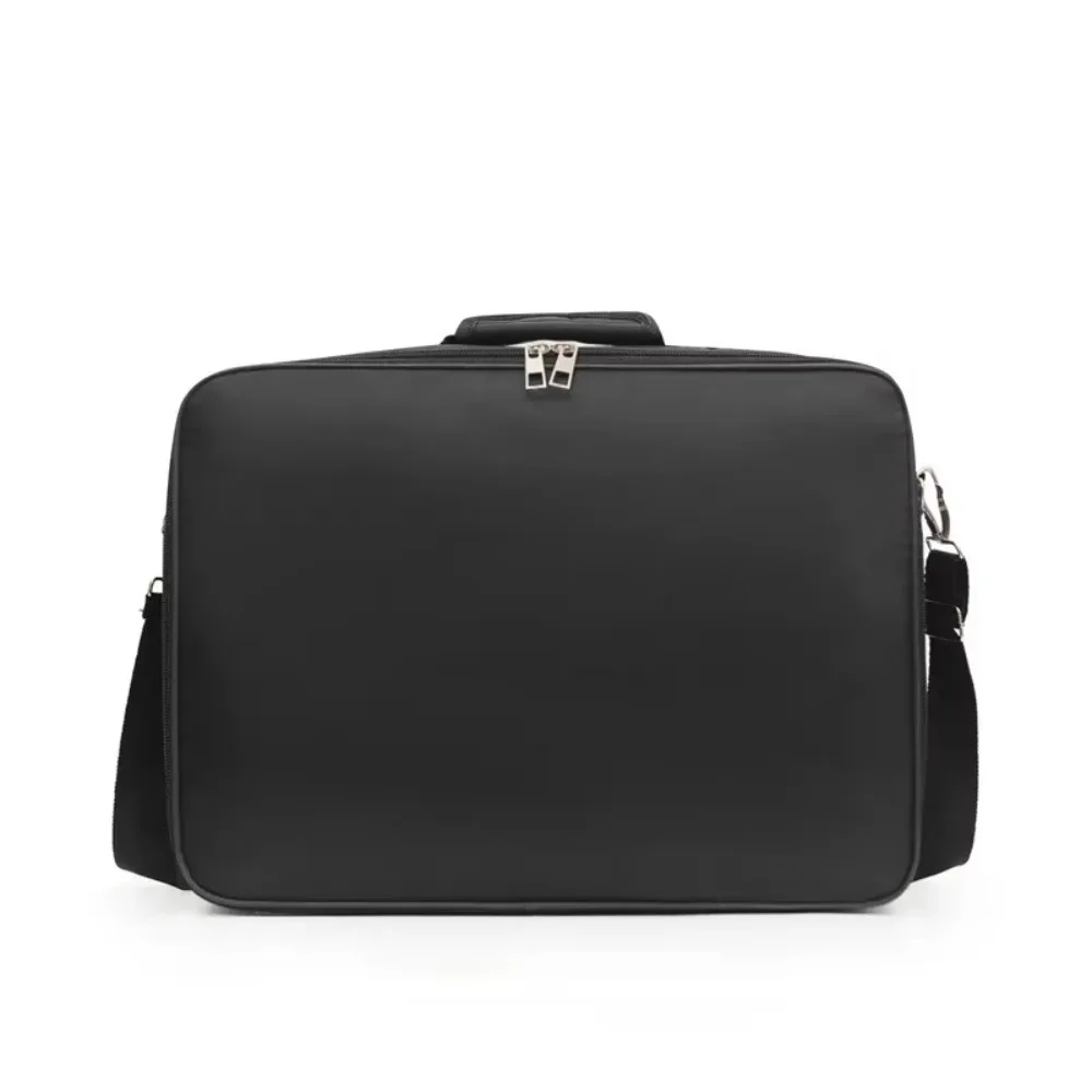 Maletín de mano para hombre, tela Oxford, gran capacidad, almacenamiento para ordenador portátil, bolsa Diagonal, negro, un solo hombro, organización de documentos, negocios