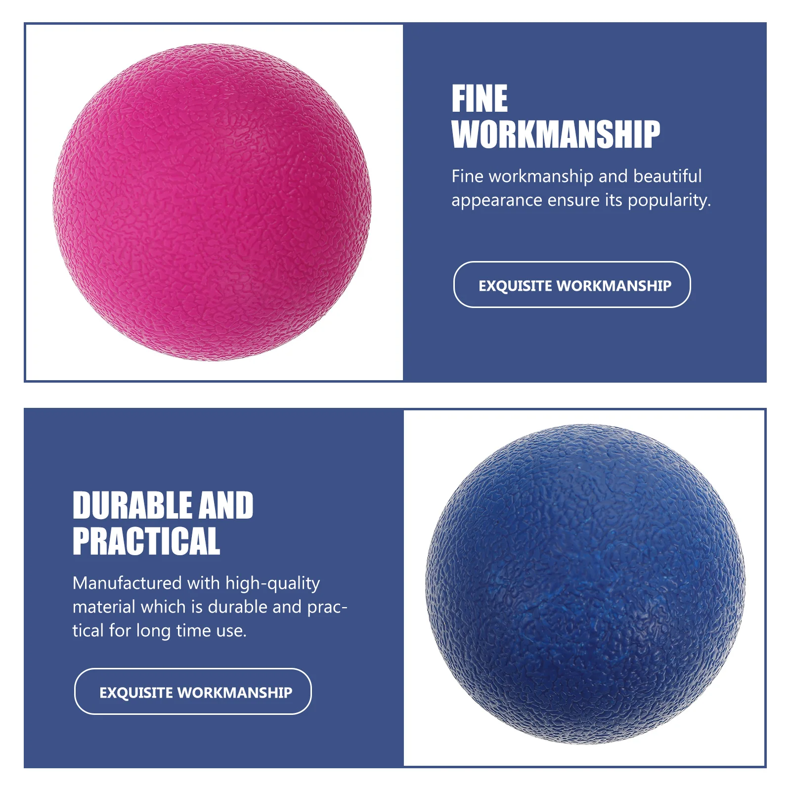

2pcs Massage Ball Thickened Yoga Fitness Ball For Muscle Relaxation Body Balance Plantar Therapy Anti-Burst Exercise Tool