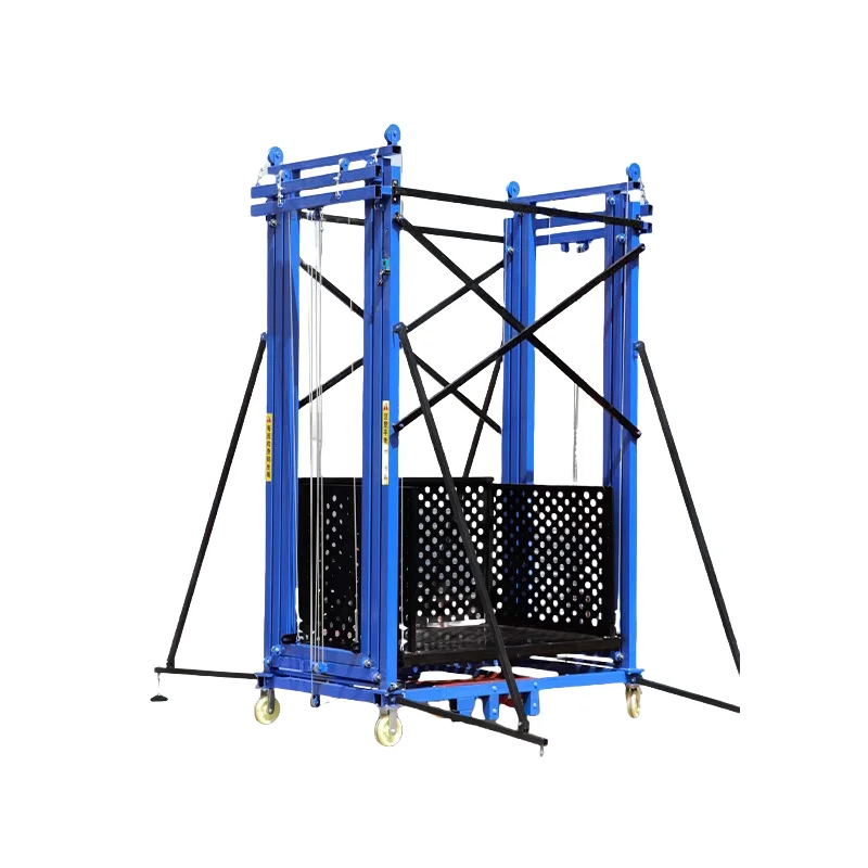 Customized Electric Scaffold Lift Platform Rolling Base Motorized Construction Scaffolding Portable Material Hoist