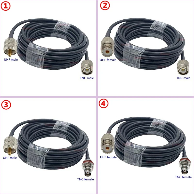 

SO239 PL259 UHF To TNC Male Female Crimp for RG58 Cable Extension Connector TNC To UHF Crimp for RG58 Fast Delivery Brass RF