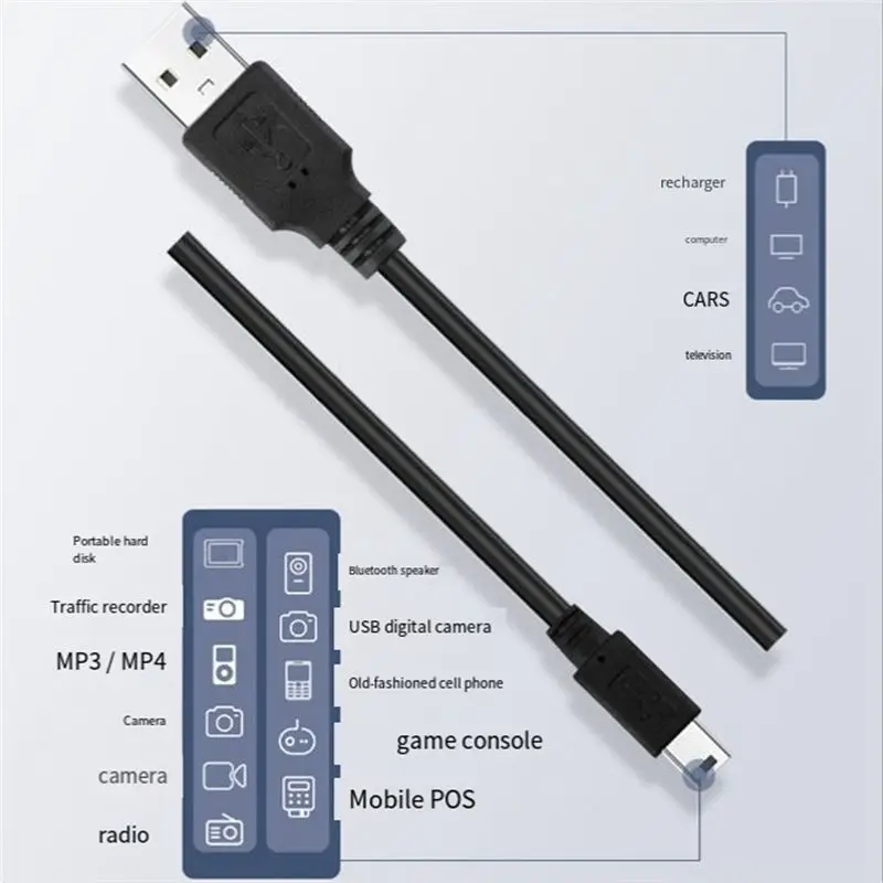A30P-Driving Recorder Cable Mini 5V 2000Ma Car Supplies Charging Cable 3.5M GPS Navigator Adapter Power Plug B Durable Easy To U