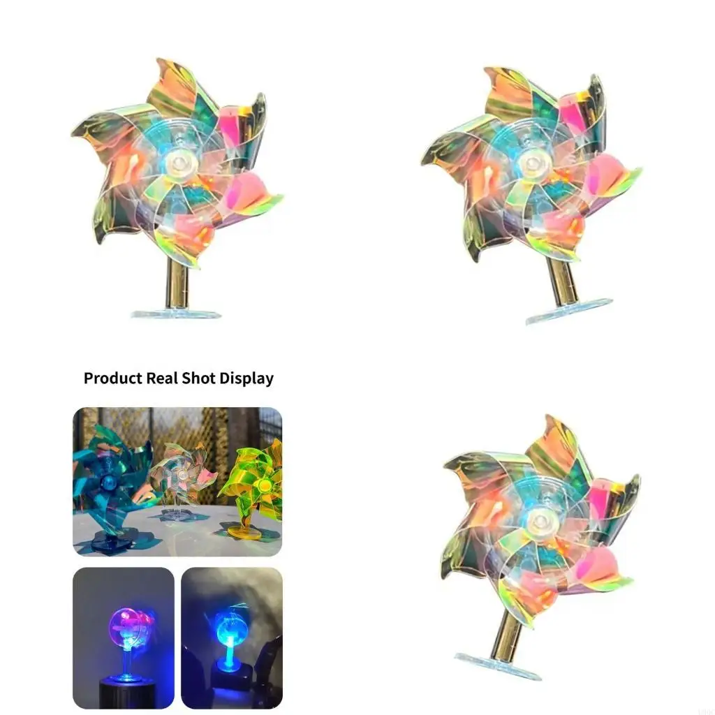 Energy Efficient Glowing Handlebar Windmill Colorful LED Decoration Ornaments For Motorcycles And Scooters New