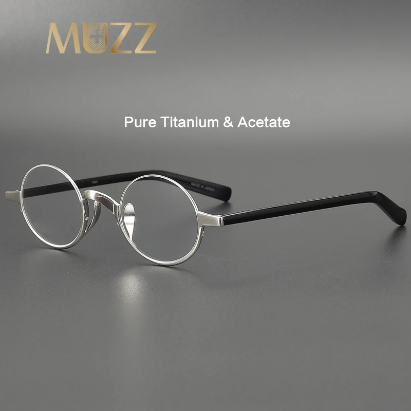 Men Titanium Glasses Frame Half Frame Japan Myopia Optical Prescription Acetate Eyeglasses New Retro Small High Quality Eyewear