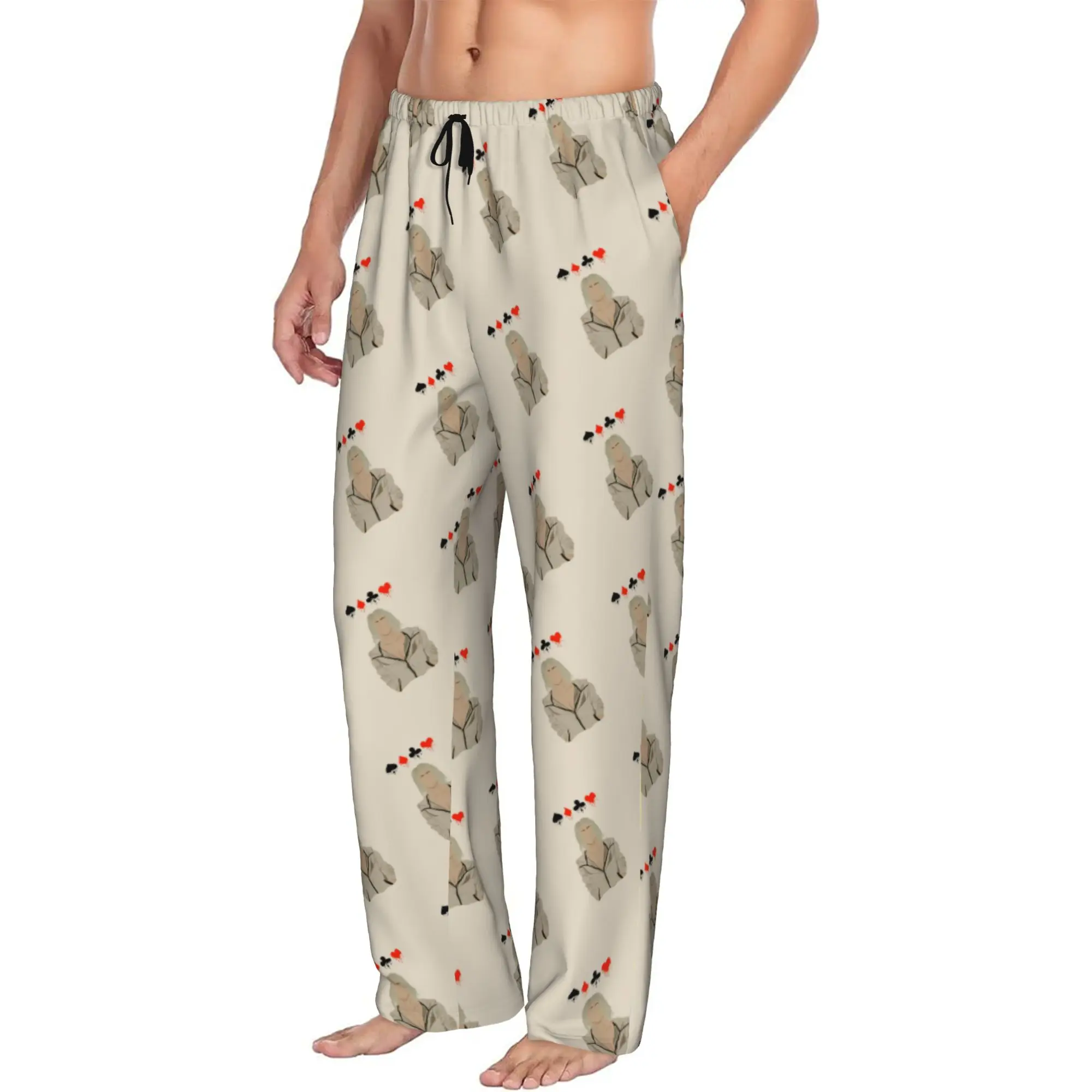 Custom Alice Cartoon In Borderlandes - Chishiya Pajama Pants Men  Sleepwear Lounge Sleep Bottoms Stretch with Pockets