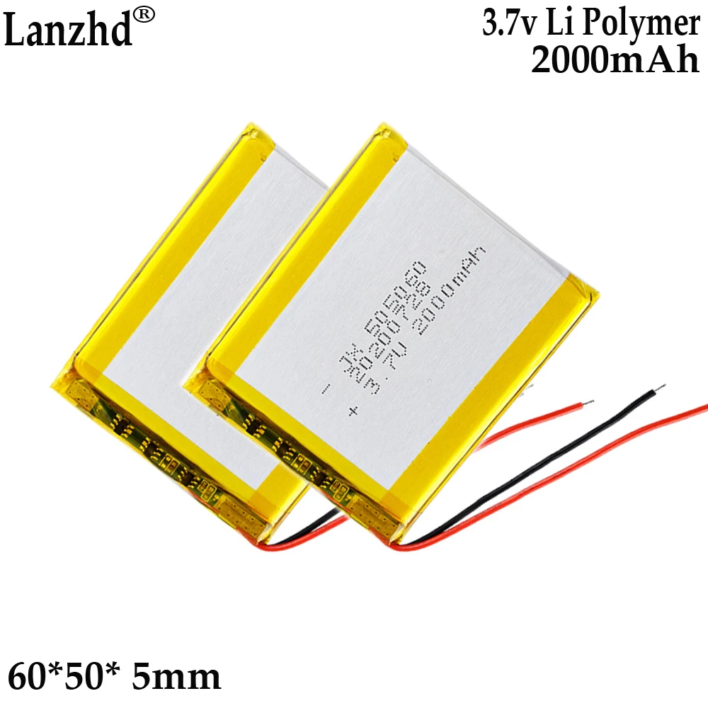 new 3.7v polymer lithium battery 505060 2000mah For mobile and portable game console mifi wireless wifi battery