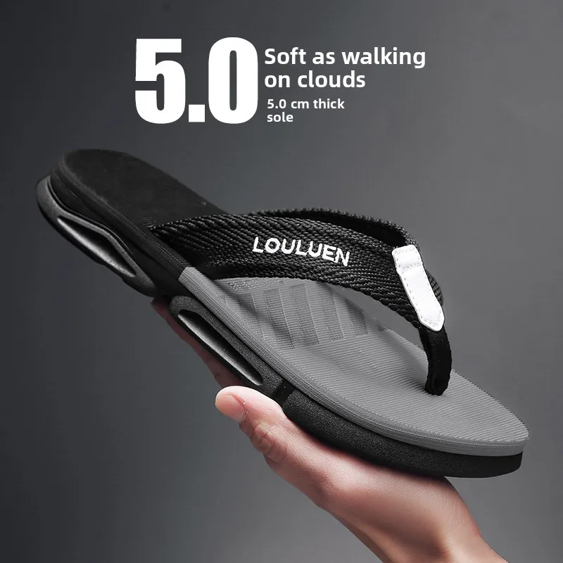 

Men's Summer Outdoor Sports Anti-slip Beach Sandals Comfortable Breathable Slip-On Flip Flops Trendy Color Thick Bottom...