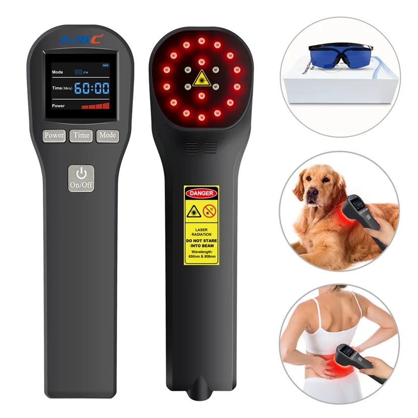 

ZJKC Infrared Laser Device 650nmx16+808nmx4 Cold Laser Therapy for Cervical Vertebra Pain Ulcers for Wound Injury Home Use