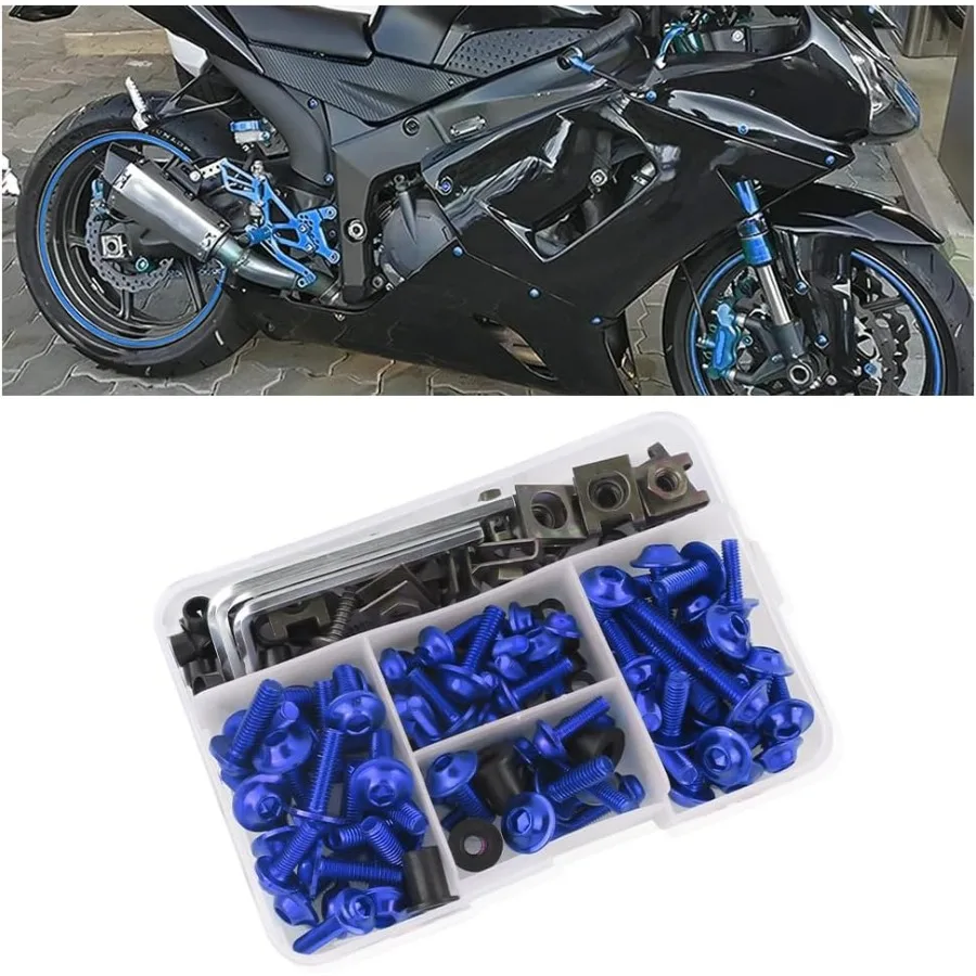 

177 шт., комплект болтов для обтекателя мотоцикла M5 M6, алюминиевые винты, болты, крепежные детали для обтекателей мотоцикла, аксессуары, универсальный мотоцикл