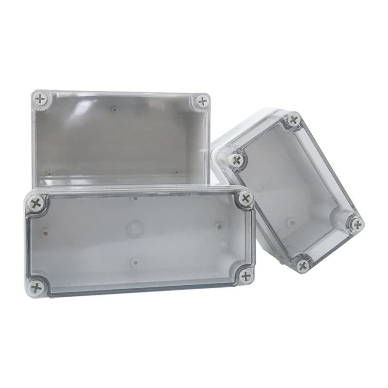 Waterproof junction box IP67 Outdoor monitoring rain proof box Transparent cover waterproof shell ABS plastic sealing box