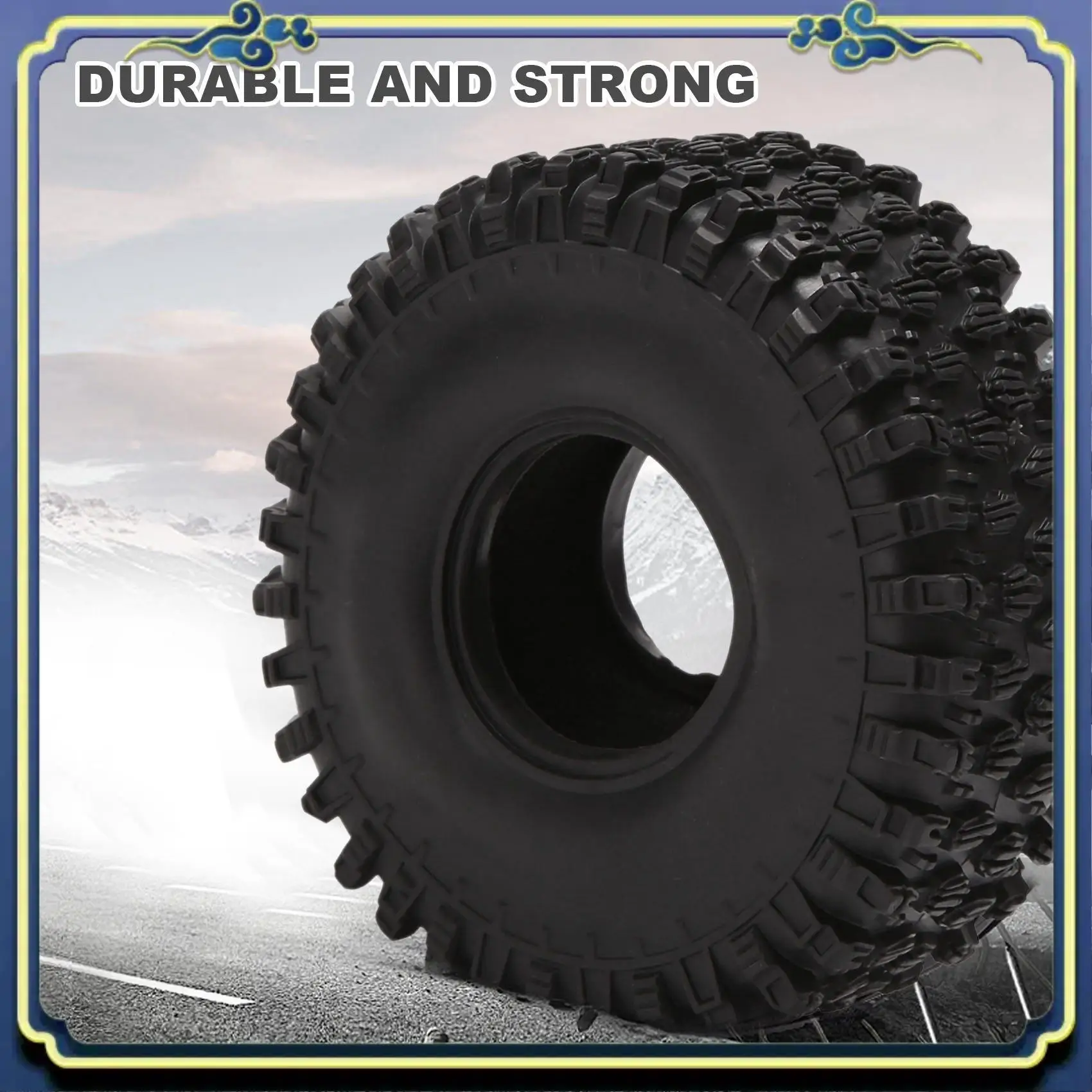 

ABTJ-4PCS 120MM 1.9 Rubber Rocks Tyres Wheel Tires For 1/10 RC Rock Crawler Axial SCX10 90046 AXI03007 Traxxas TRX4 D90 TF2