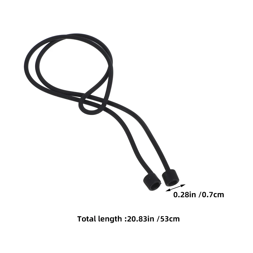 2 قطعة سماعة مكافحة خسر الحبل سيليكون حزام مرن الحبل انفصال ياربود حامل للركض التنقل سلك مرن #6