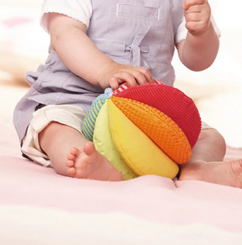 Custom Baby Magic Stuff Rainbow Fabric Sensory Ball Montessori Infant Educational Color Cognitive Cloth Soft Plush Bumpy Toy