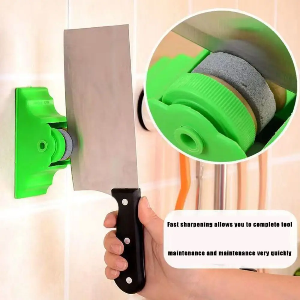

Base Kitchen Sharpening Tool Self-adhesive Portable Sharpening Stone Save Labour ABS and Grinding Wheel Kitchenware Sharpener