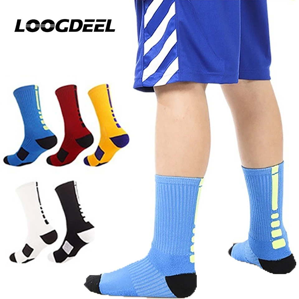 

Детские баскетбольные носки Loogdeel, молодежные спортивные носки для школьников, элитные тренировочные носки для мальчиков, носки для бега и занятий спортом