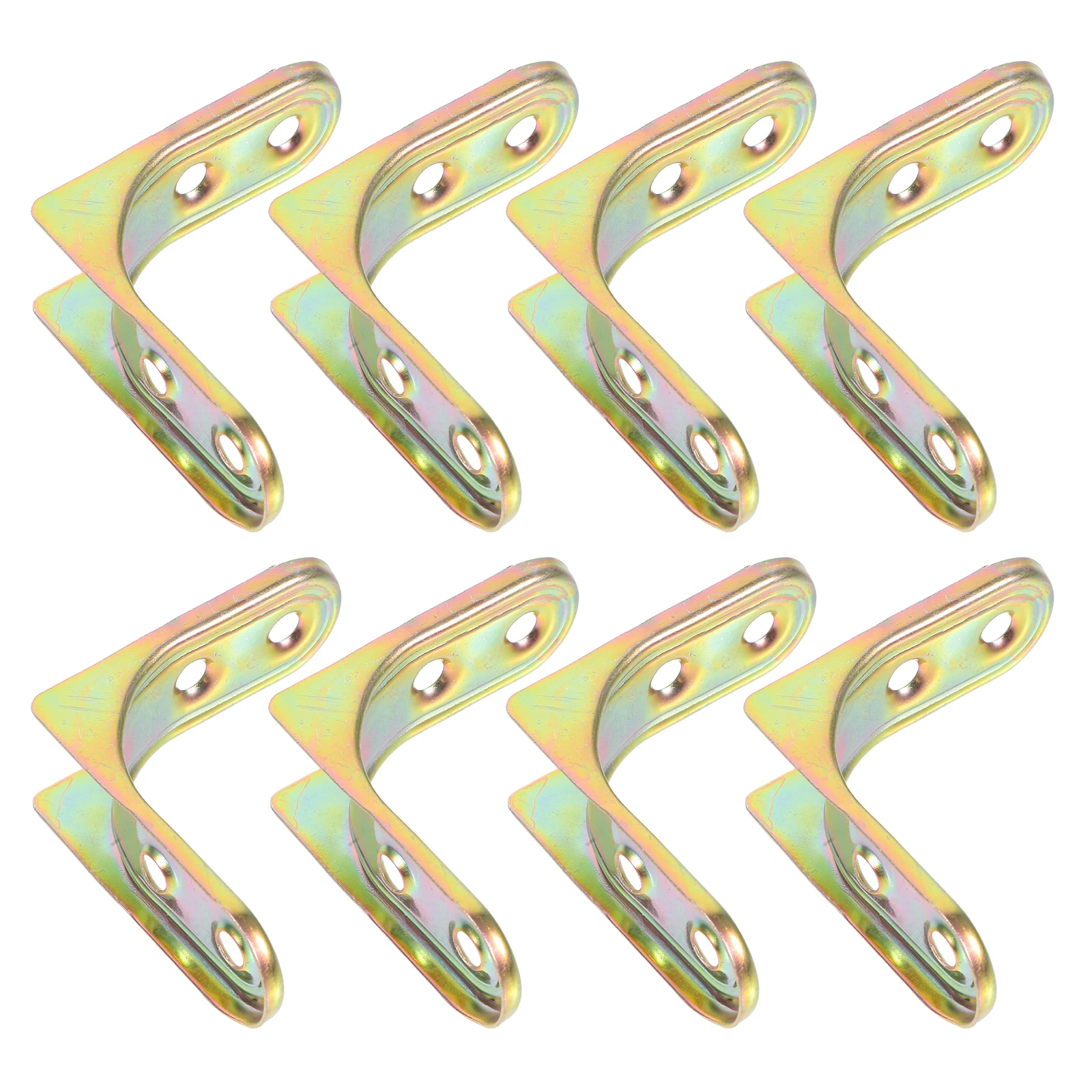 

8PCS Cabinet Corner Brackets Thickened Steel Right Angle Furniture Shelf Support Heavy Duty Triangle Connectors