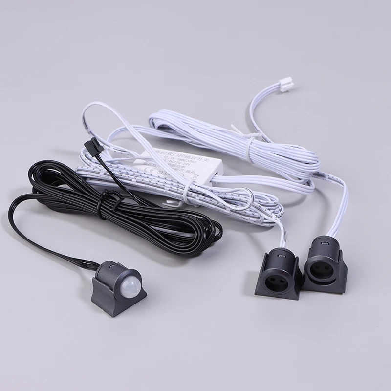 Mini LED Cabinet Light Sensor Switch 12V 24V Touch/Hand Sweep/PIR Motion/Door On/Off Kitchen Wardrobe Lamp Control Removable