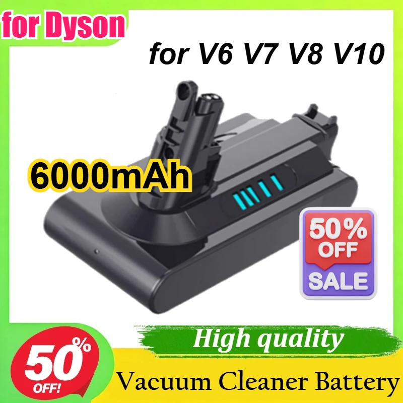 

Литиевая аккумуляторная батарея 6000 мАч для ручных пылесосов Dyson V6 V7 V8 V10