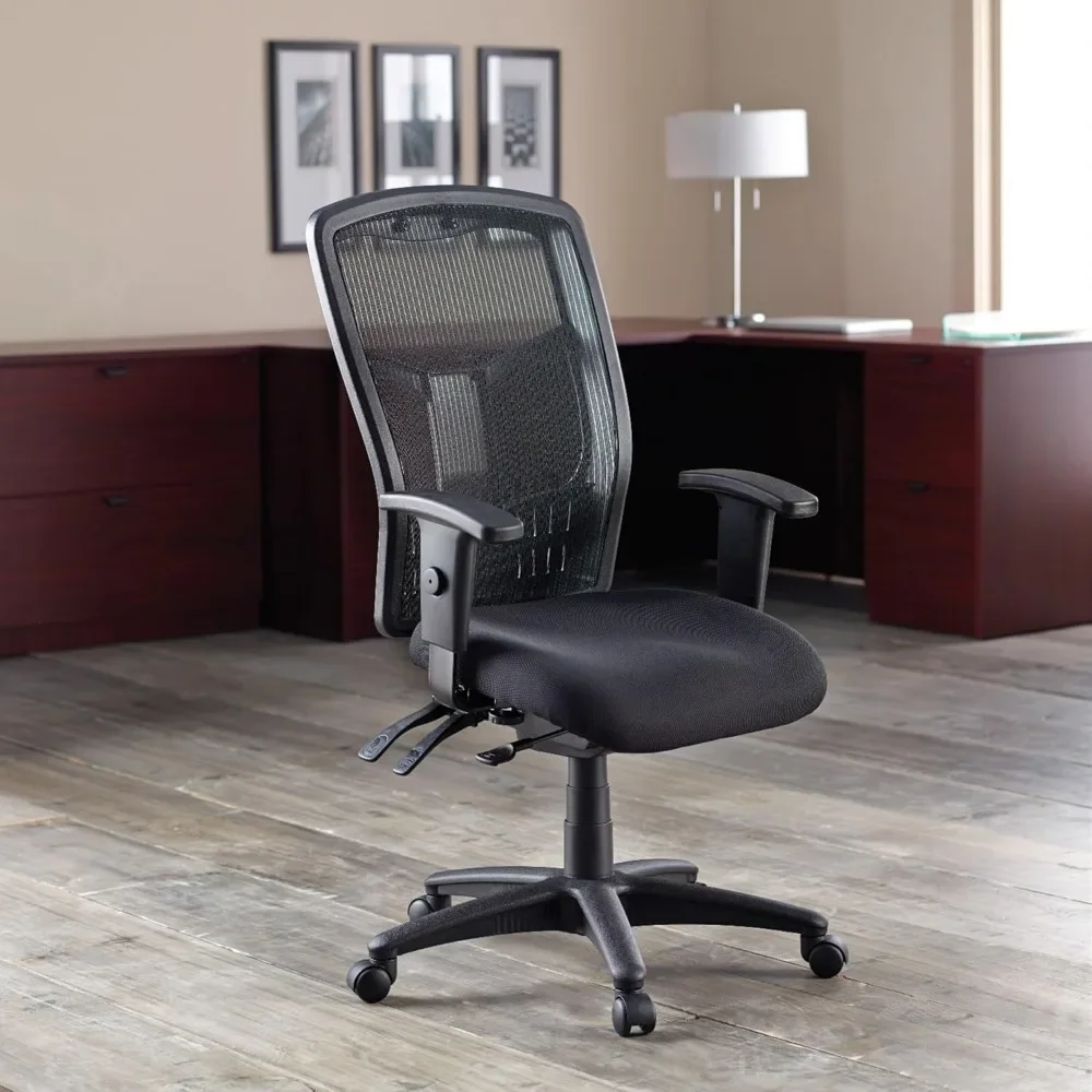 Executive high back net chair, Can be adjusted for arm height and width, ergonomic chair, 28.5 