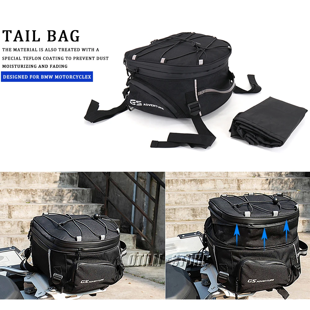 

The new waterproof motorcycle multifunctional rear seat bag has good capacity for BMW R1200GS R1250GS LC Advenutre F850GS F750GS