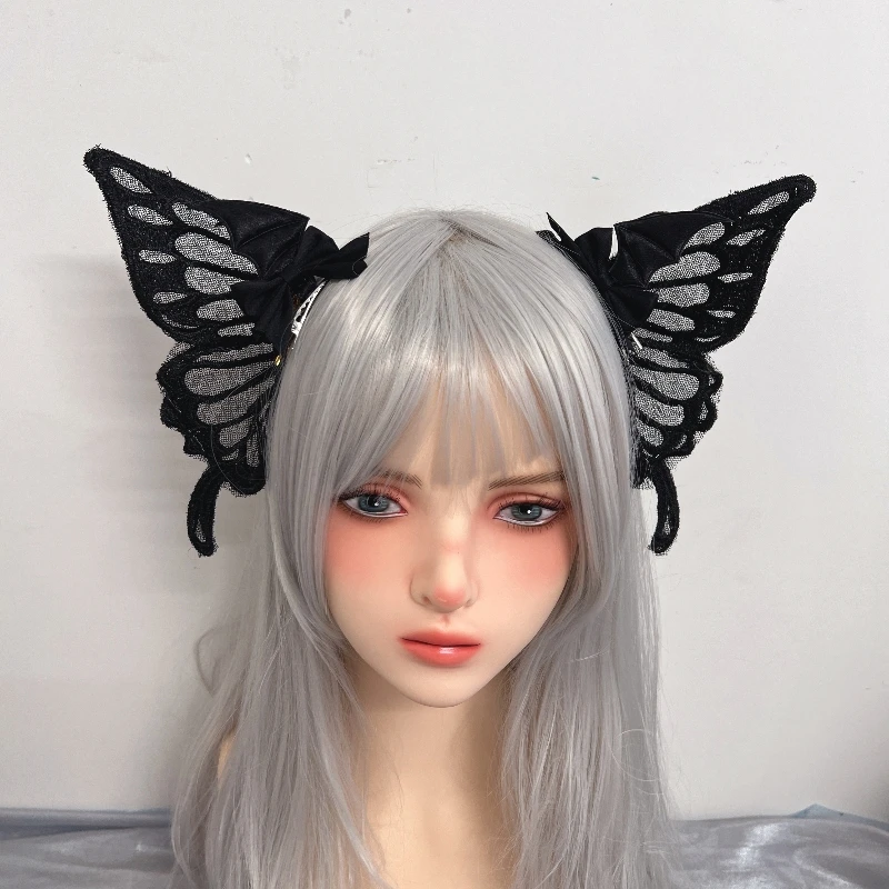 Butterfly Gothic lolita cosplay Harajuku Punk hairbands hairband hair hoop Lolita Buckle Punk cosplay Headband