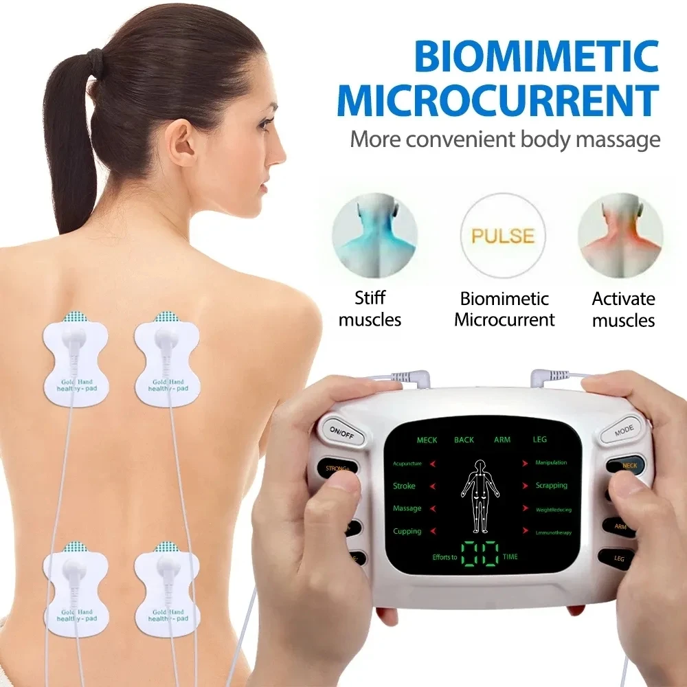 Máquina electroestimuladora TENS para fisioterapia, estimulador muscular relajante, masajeador de acupuntura de pulso EMS para almohadillas corporales