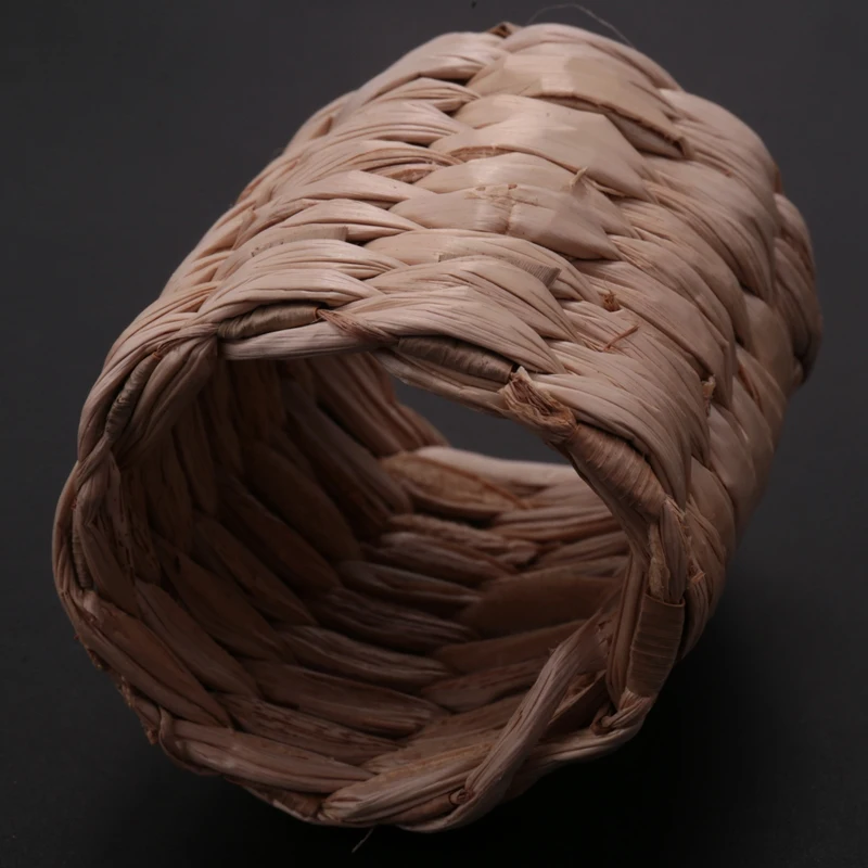 ABLL-Napkin Rings,Water Hyacinth Napkin Holder Rings - Rustic Napkin Rings For Birthday Party, Dinner Table Decoration