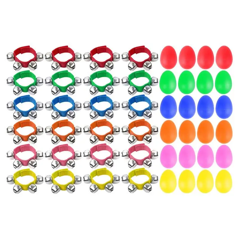 

Wrist Jingle Bells Percussion Musical Bracelet Rhythm Wristband Bells Musical Rhythm Toys Percussion Instrument Fun Egg Shaker