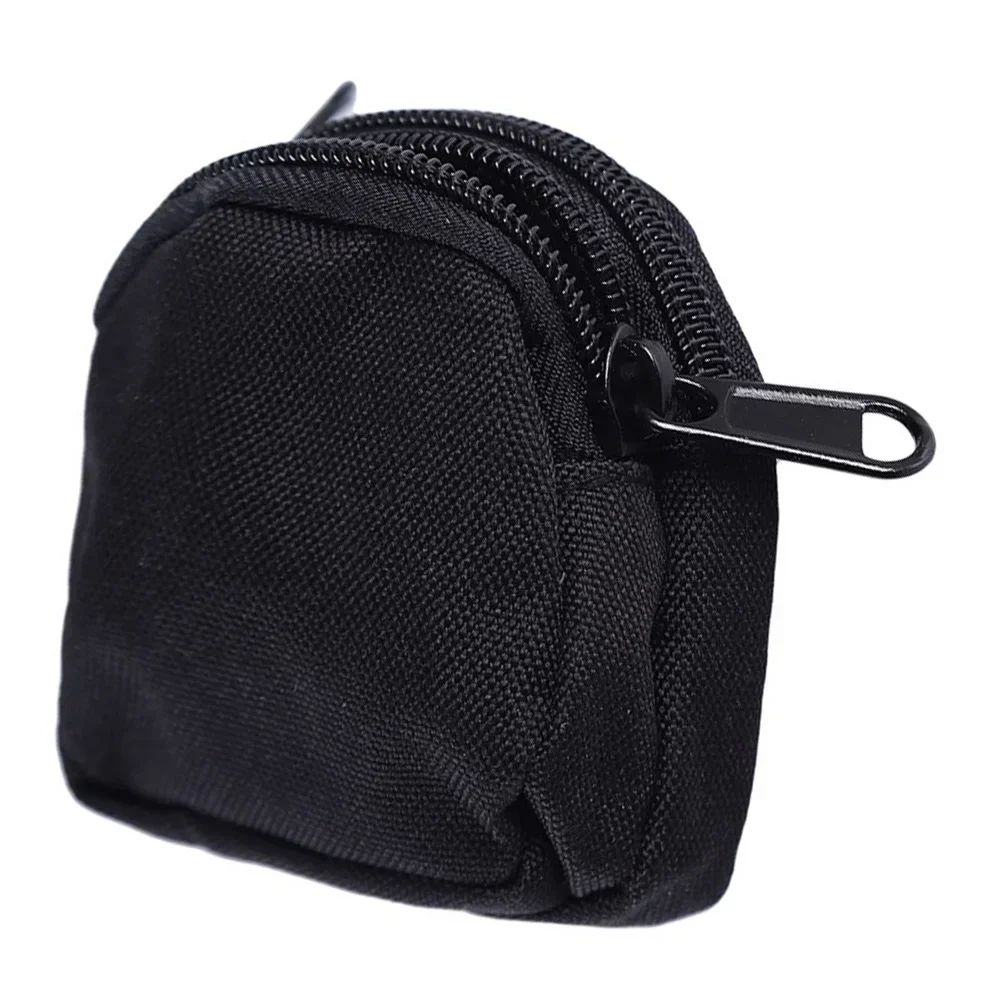 

High Quality Nylon Nylon Belt Bag Belt Bag Card Holder Keychain Pouch Double Layer Zippers Environmentally Friendly