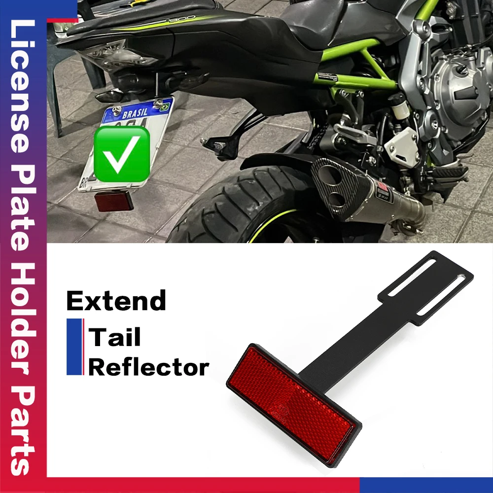 Universal Aluminium Parts Motorcycle License Plate Holder Extend Tail Reflector Motorbike Fender Eliminator For BMW For DUCATI