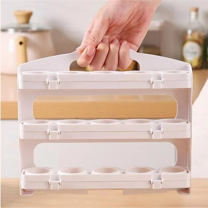 

YWDZ-Egg Holder For Fridge - 3-Tier Egg Storage Organizer, Large Capacity Egg Rack For Refrigerator,Collapsible Egg Tray