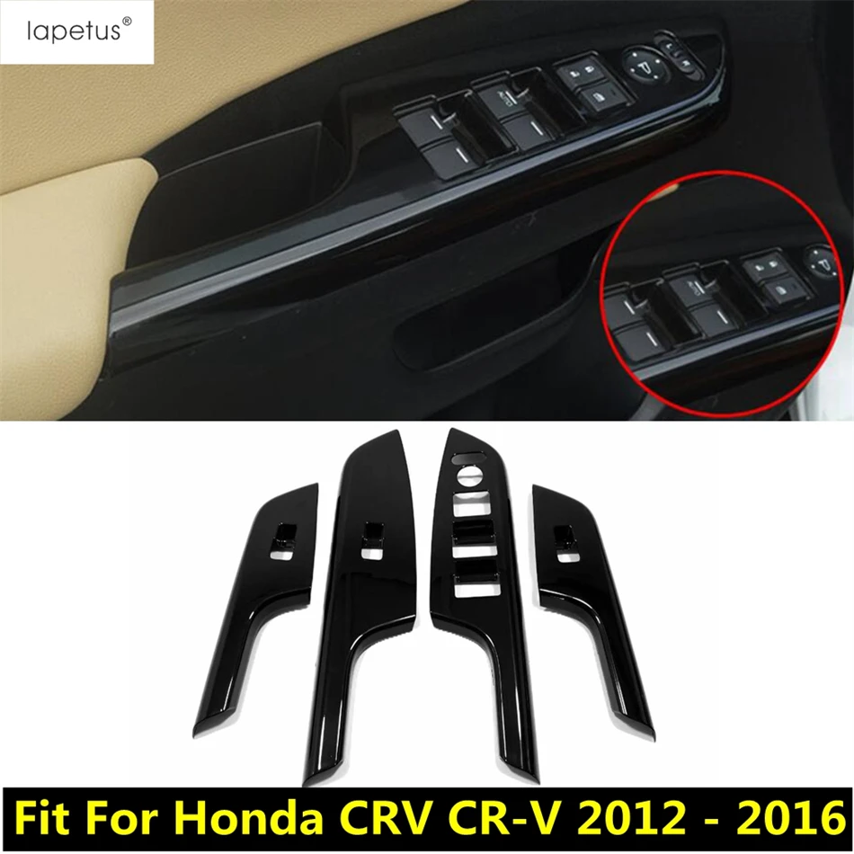 

Black Car Inner Door Armrest Window Lift Button Switch Panel Cover Trim For Honda CRV CR-V 2012 - 2016 ABS Interior Accessories