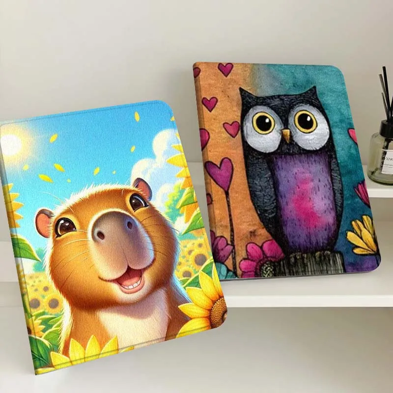 

Милый чехол-футляр с мультяшной капибарой для Apple iPad Pro Air 13 2 7-го 6-го поколения 2025 M2 M3 M4 M5 12.9 13 дюймов, складной, подарочный