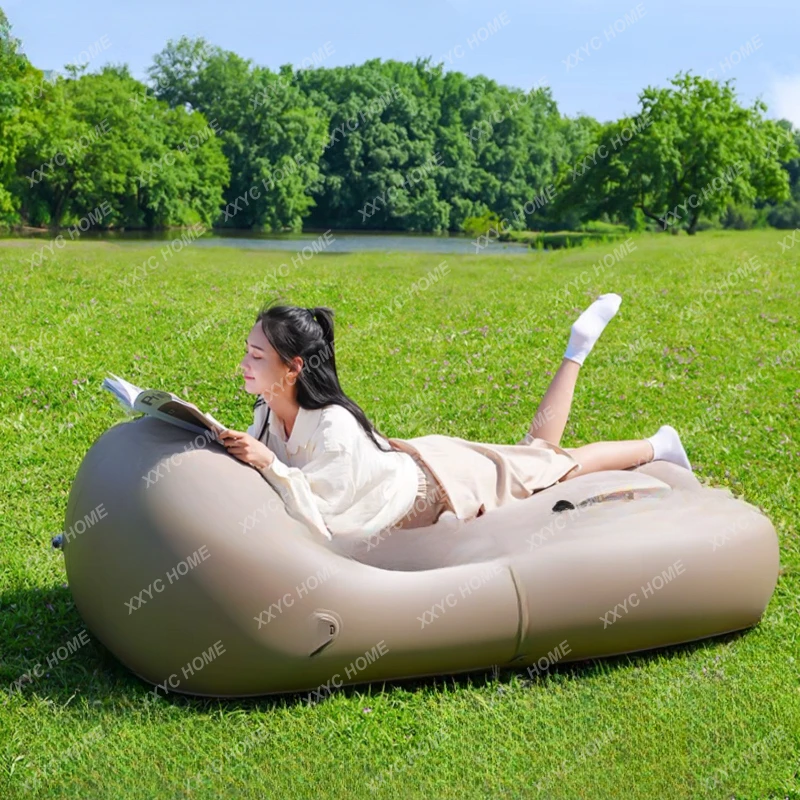 Inflatable Sofa Outdoor Floatation Bed Lazy Air Portable Automatic Home Use Recliner Camping Supplies Floor