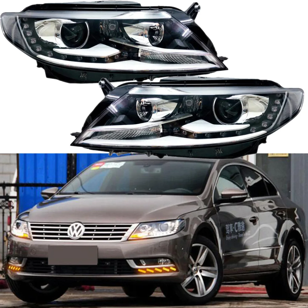 

1pcs 2013~2018y Car Bupmer Head Light For Volkswagem CC Headlight Car Accessories LED DRL HID Xenon Fog For CC Headlamp