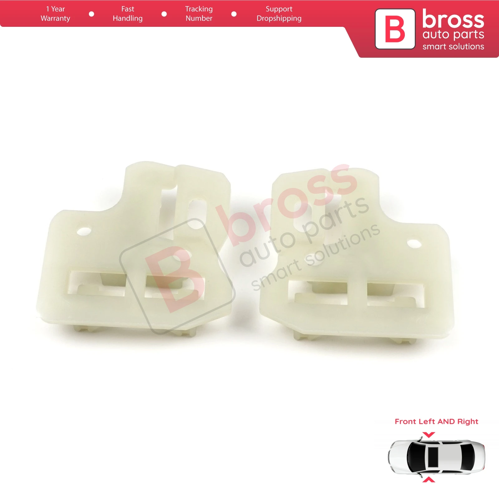 BWR211+BWR212 2 Pieces Electrical Power Window Regulator Clips Front Left or Right 912for BMW X5 E53 1999-2007