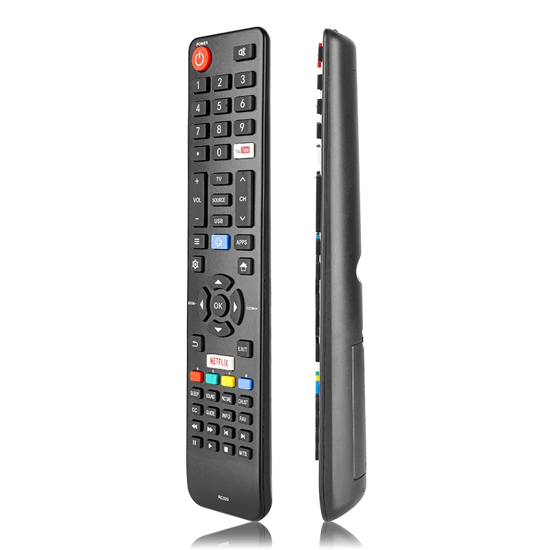 RC320 Remote Control Compatible With Fanco Atvio Smart TV Replacement Controller With Netflix YouTube Buttons
