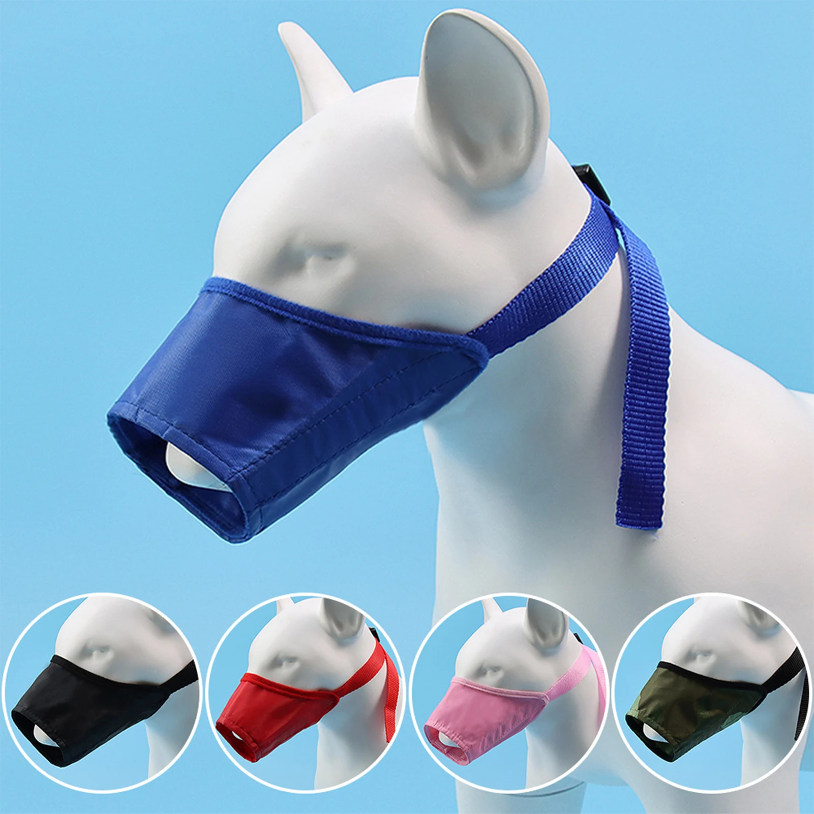 Dog Muzzles Anti Barking Anti-bite Dogs Mouth Cover Adjustable Oxford Cloth Dogs Muzzles for Small Medium Big Dog Accessories