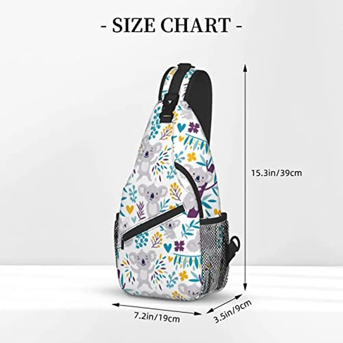 Koala Small Crossbody Backpack Sling Bag for Women Men Travel Hiking Chest Bag Daypack Kawaii Backpack for School Outdoor