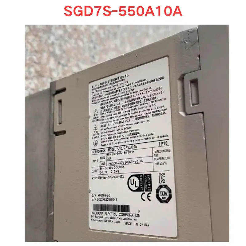 Used SGD7S-550A10A Servo driver Functional test OK